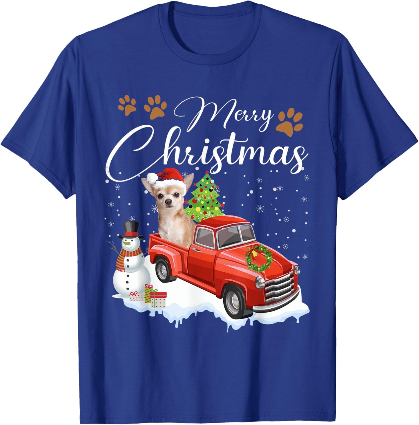 Merry Christmas Chihuahua Christmas Dog Gifts T-Shirt - T-Shirt | Royal