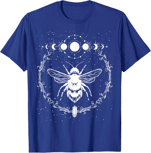 Bee Moon Phases, Crystals Gothic Punk Style Honey Original T-Shirt - T-Shirt | Royal