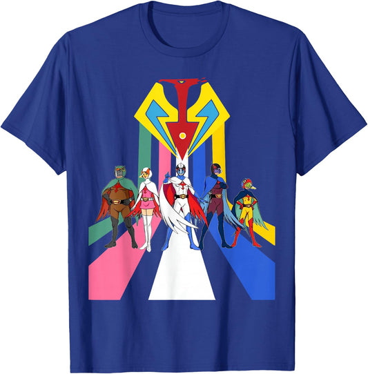 Gatachaman G Force, Battle for The Planets Retro Group T-Shirt - T-Shirt | Royal