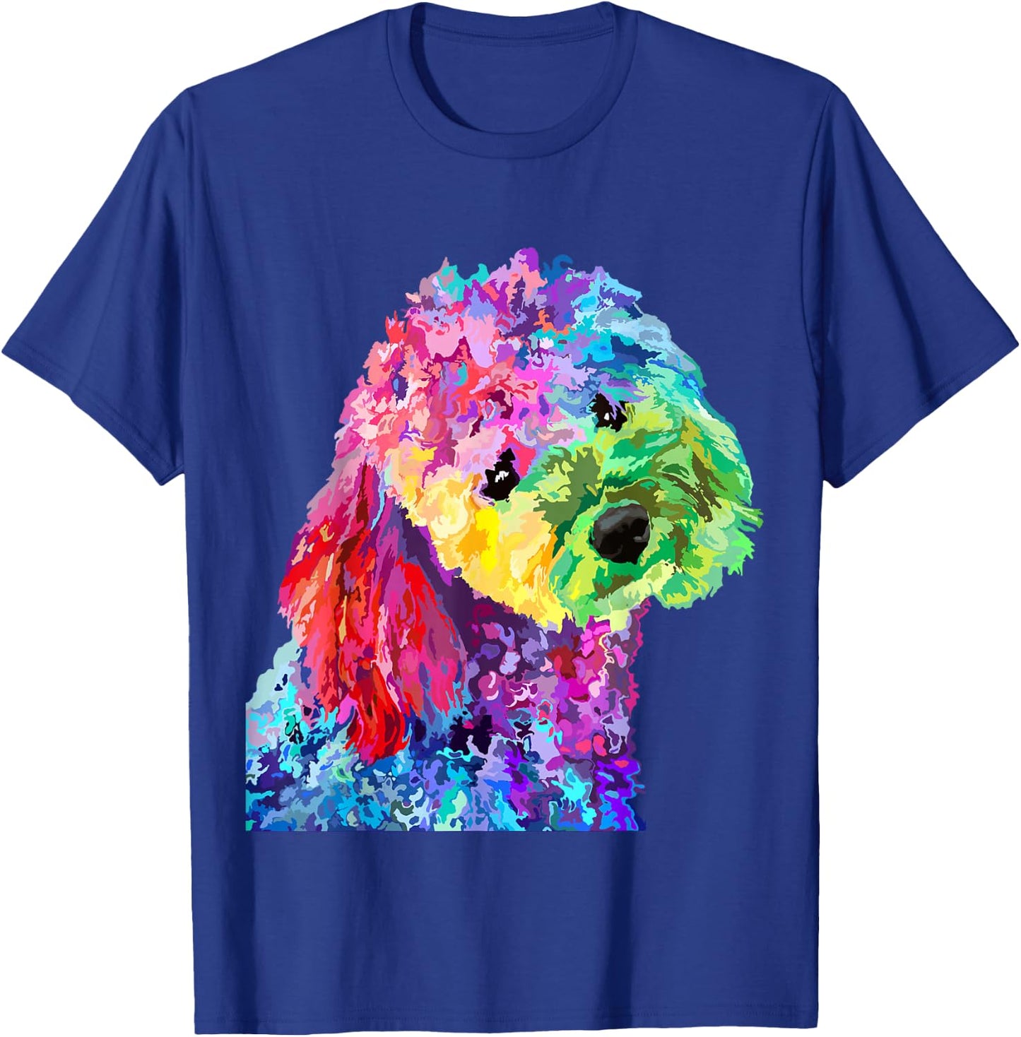Dog Lover Gifts Colorful Cool Poodle Small T-Shirt - T-Shirt | Royal