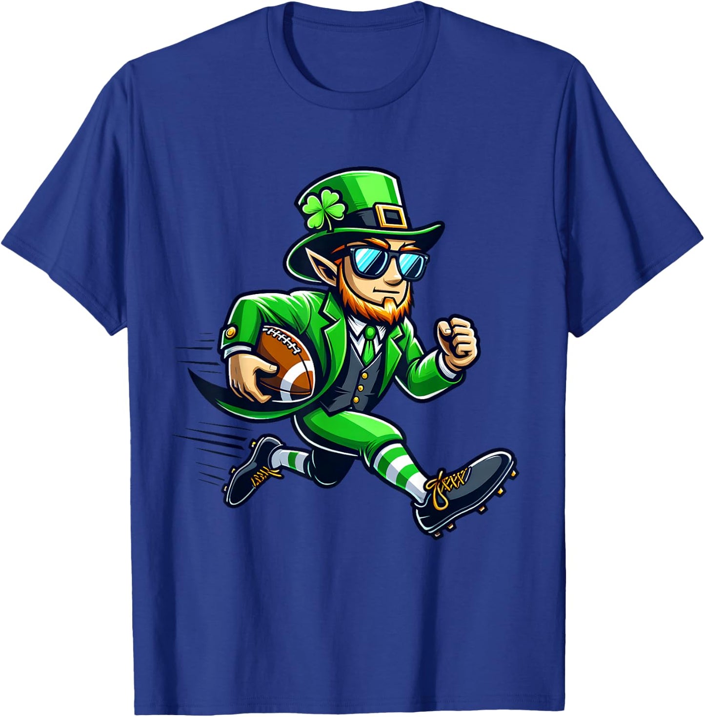 Leprechaun Playing Football St Patricks Day Sport Boys T-Shirt - T-Shirt | Royal