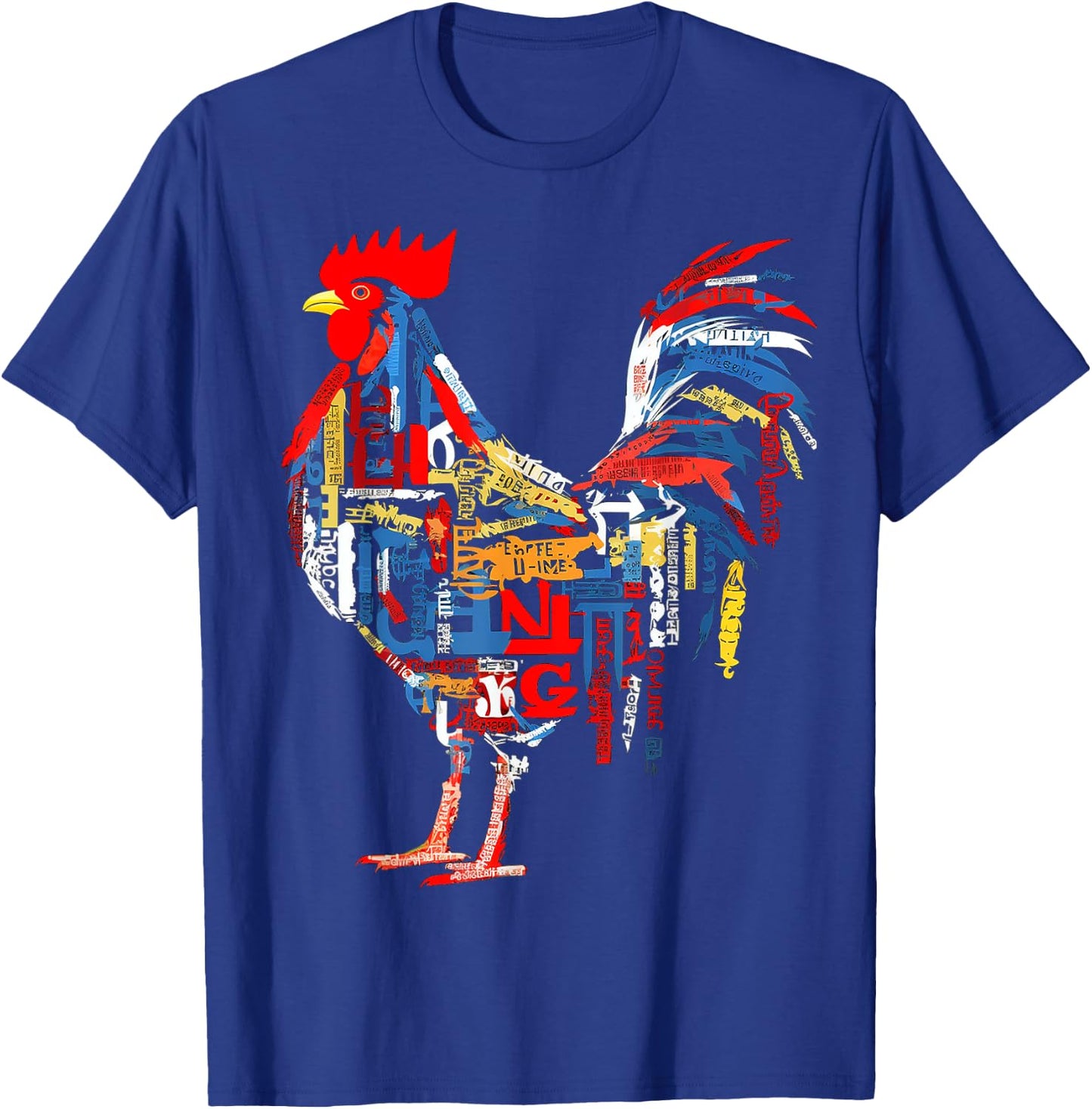 @n!mal Chicken Farm Text Colorful Art Abstract Graphic Chicken , Small T-Shirt - T-Shirt | Royal