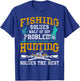 Fishing Solves Half My Problems Hunting Solves The Rest Gift T-Shirt - T-Shirt | Royal