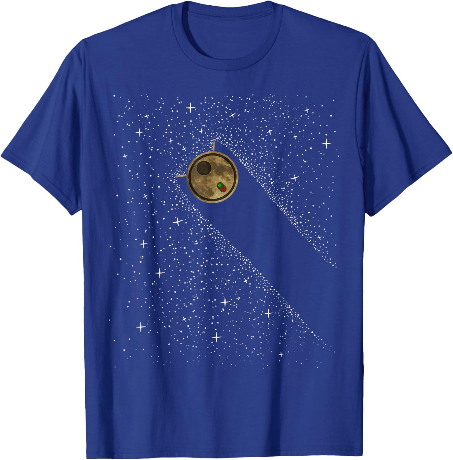A funny moon robot vacuum cleans up stars on the Milky Way T-Shirt - T-Shirt | Royal