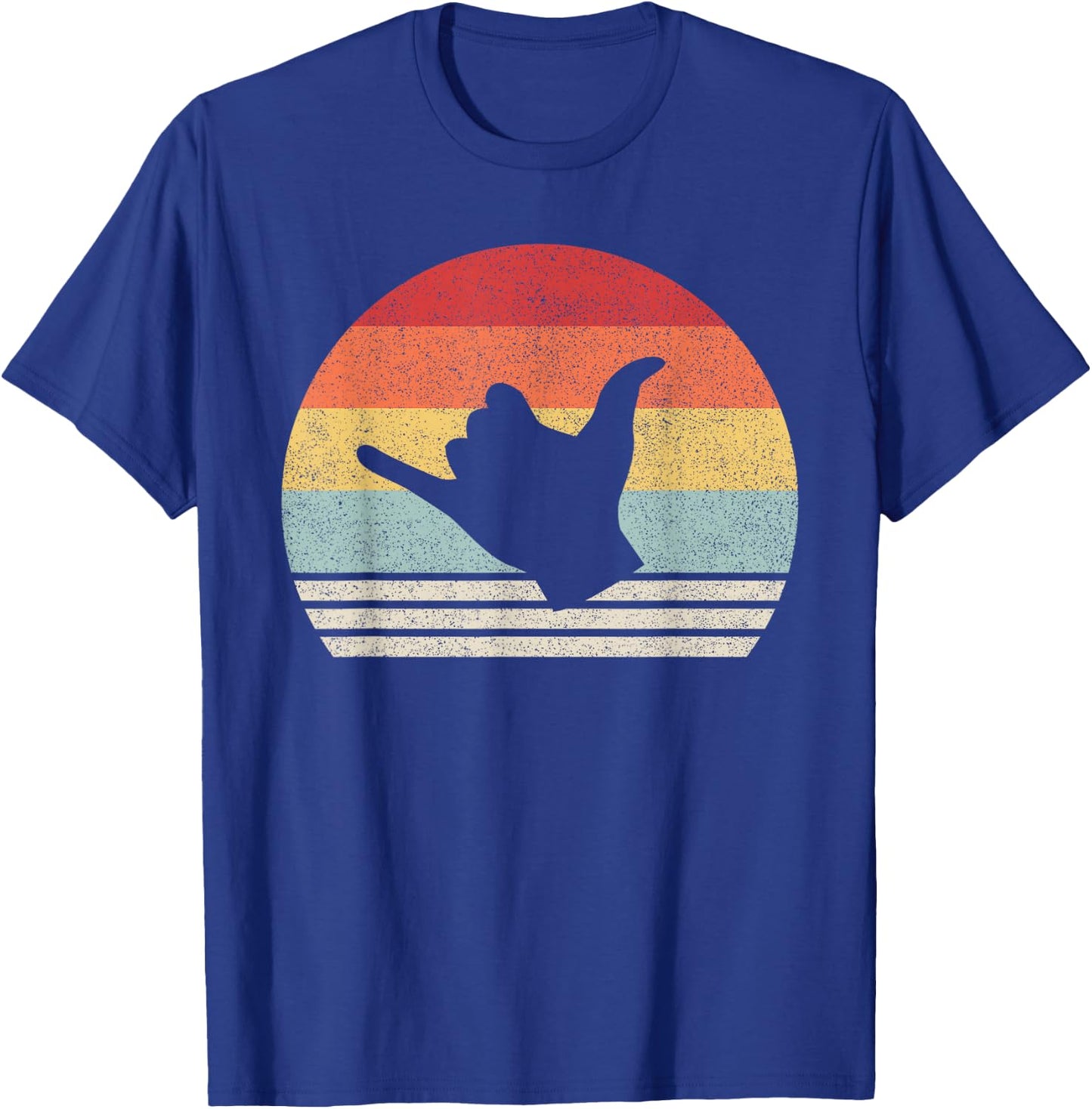 Retro Shaka Sign Shirt Surf Sign Gift Vintage Surfer Surfing T-Shirt - T-Shirt | Royal