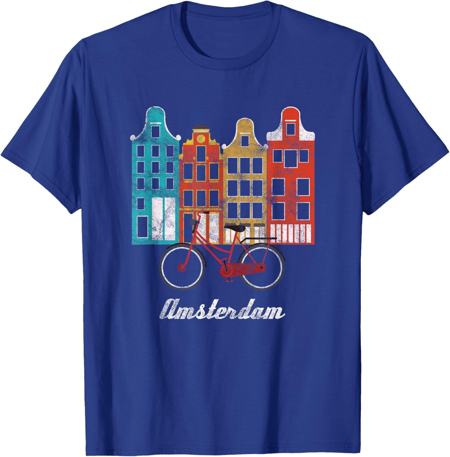 Europische Niederlndische Amsterdam Geschenke Amsterdam Netherlands Cultural Heritage Europe Travel Bicycle T-Shirt - T-Shirt | Royal
