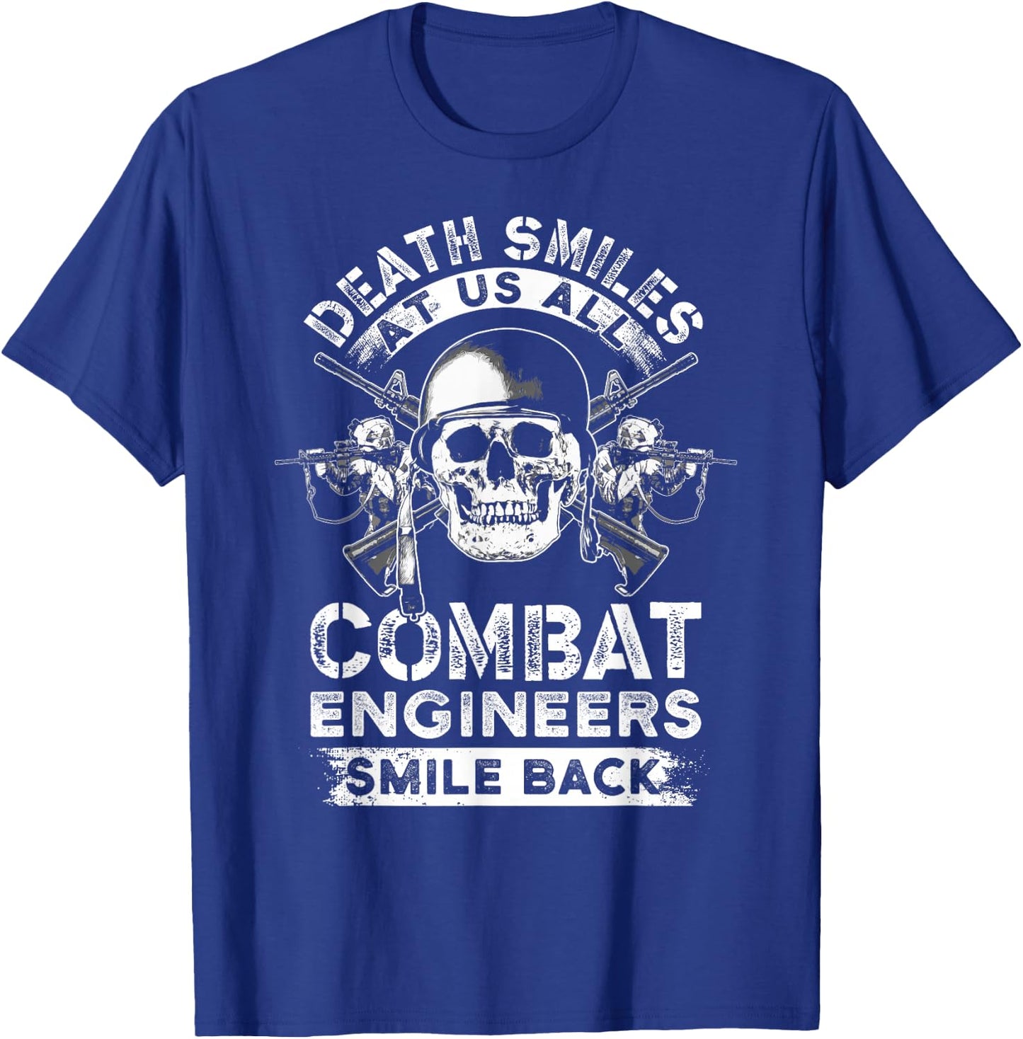Combat Engineer Smiles USA Military Sapper T-Shirt - T-Shirt | Royal