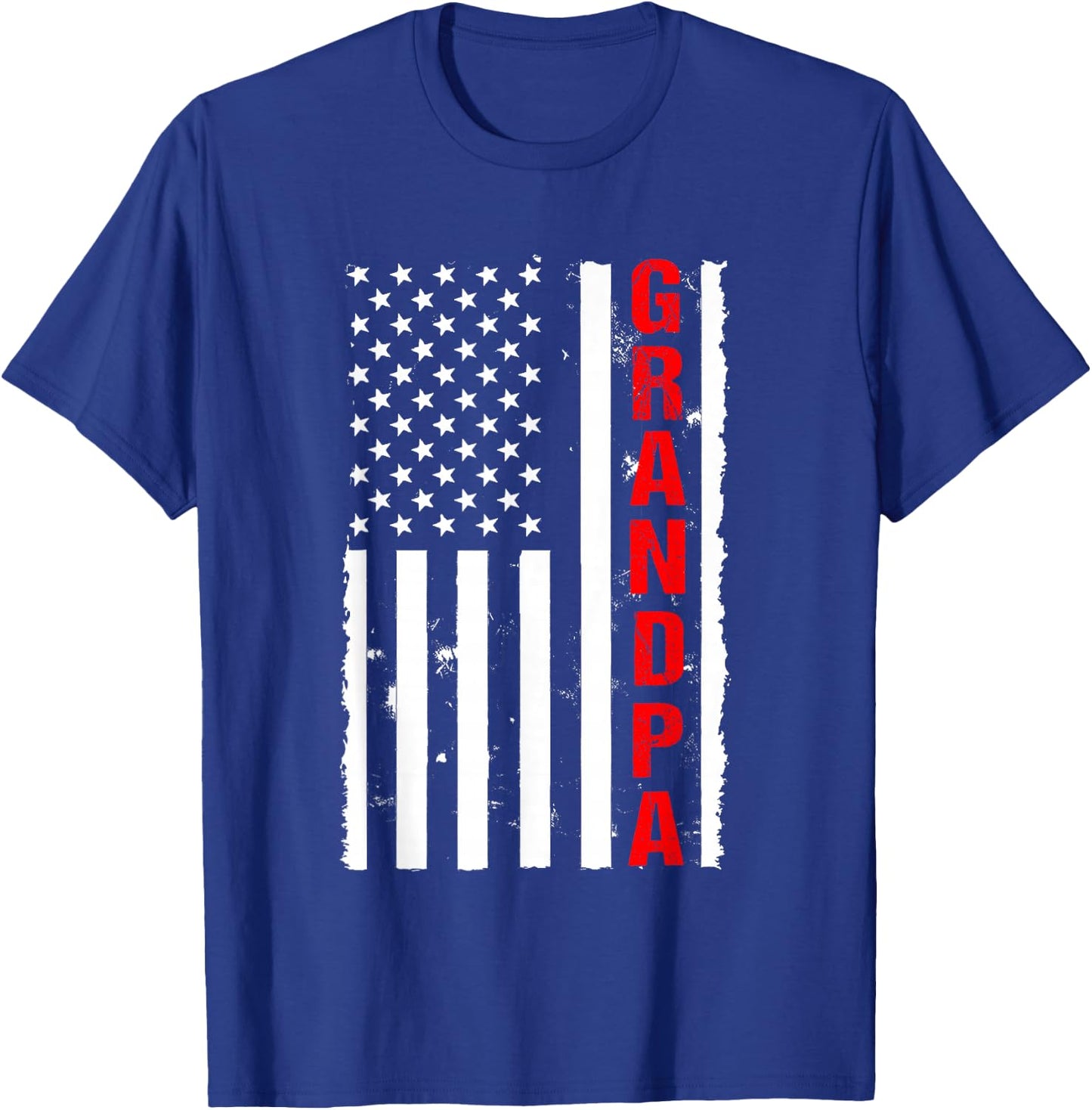 Grandpa USA Flag Firefighter Thin Red Line Fireman Gift T-Shirt - T-Shirt | Royal