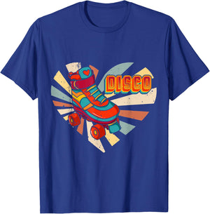 Disco Roller Love Vintage Skates Derby Skating Heart Gift T-Shirt - T-Shirt | Royal