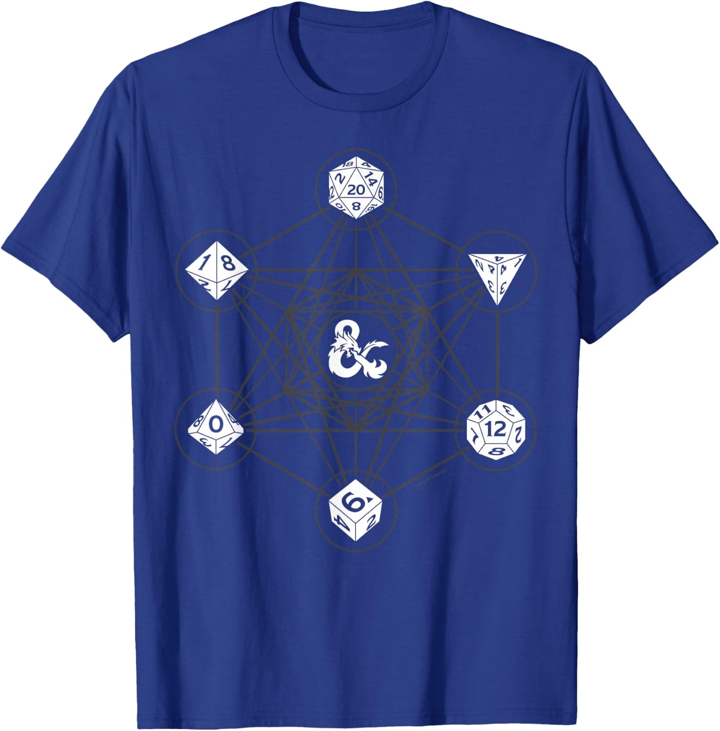 Dungeons & Dragons 6 Die Icons T-Shirt - T-Shirt | Royal