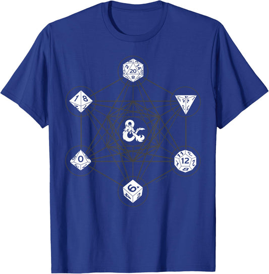 Dungeons & Dragons 6 Die Icons T-Shirt - T-Shirt | Royal