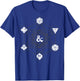 Dungeons & Dragons 6 Die Icons T-Shirt - T-Shirt | Royal