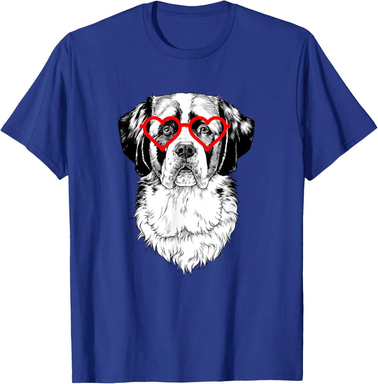Saint Bernard Valentines Day Dog mom Dog Lover T-Shirt - T-Shirt | Royal