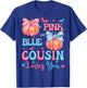 Pink or Blue Cousin Loves You Gender Reveal Halloween T-Shirt - T-Shirt | Royal