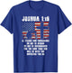 Holy Bible Verse Patriotic Christian Gift USA Flag Prayer T-Shirt - T-Shirt | Royal