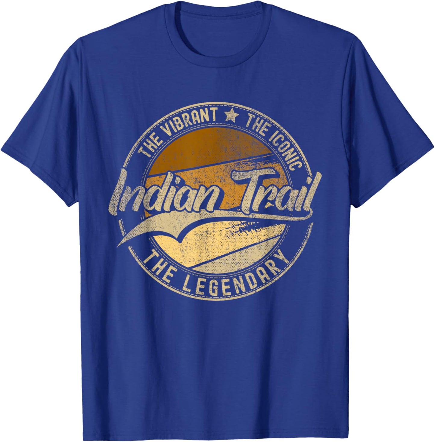 Indian Trail NC | North Carolina | Vintage Distressed T-Shirt - T-Shirt | Royal