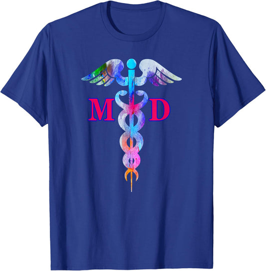Medical Doctor MD Caduceus Symbol Medical Career Profession T-Shirt - T-Shirt | Royal