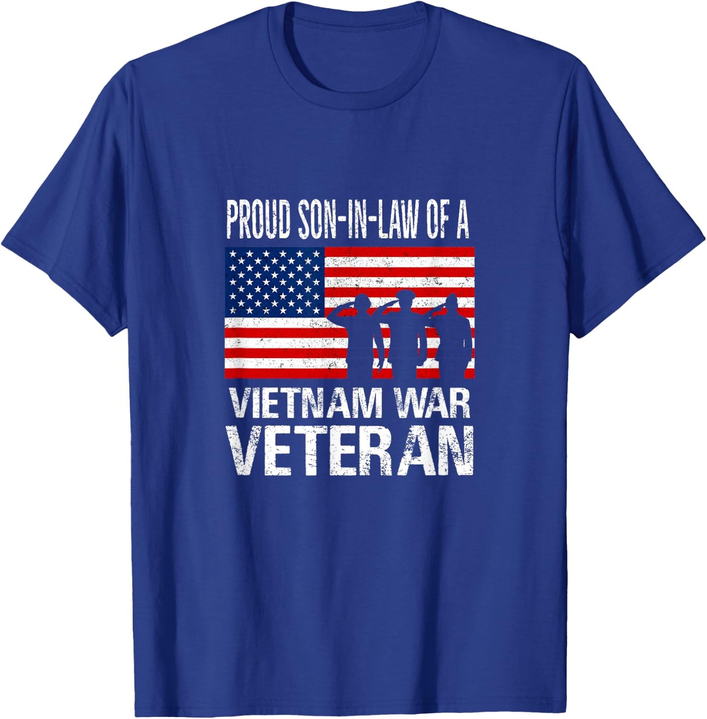 Proud Son-In-Law Vietnam War Veteran Matching Father-in-Law T-Shirt - T-Shirt | Royal