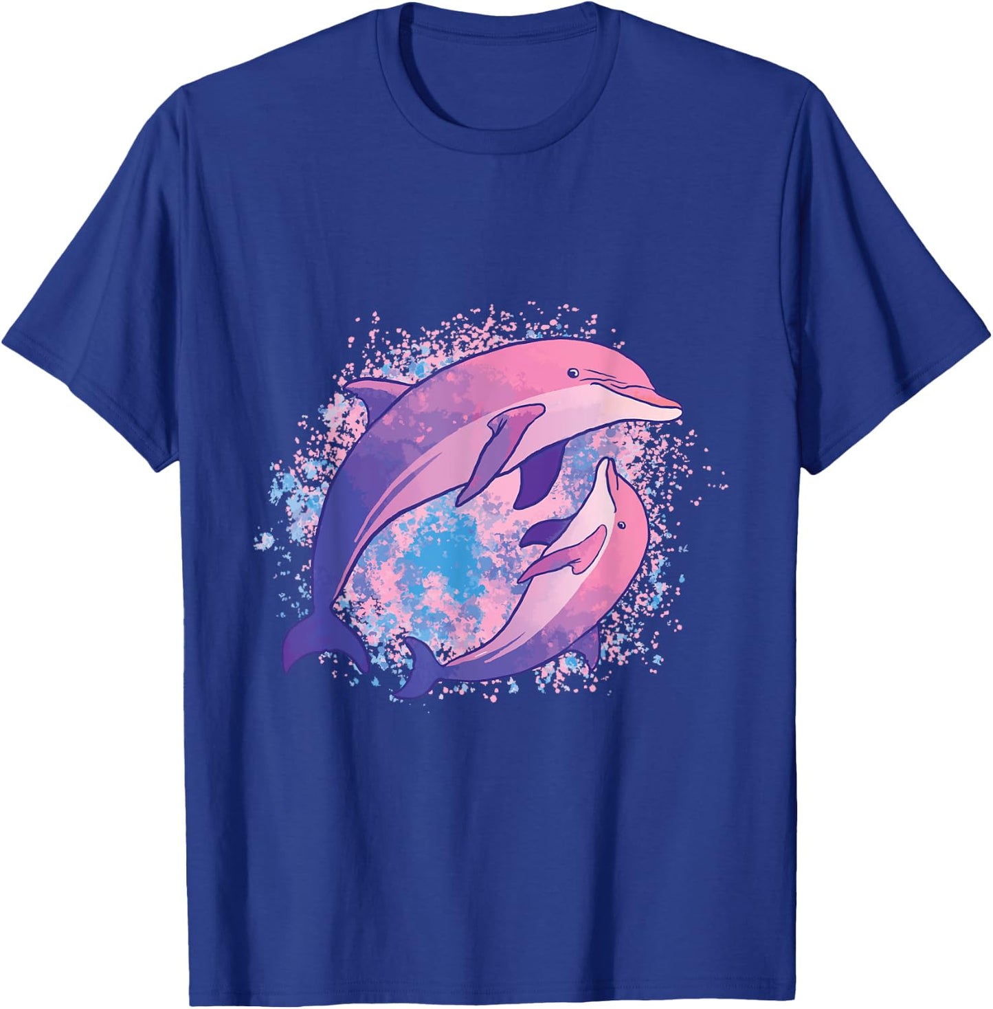 Cute Tie-dye Dolphin shirt Parent And Child Dolphins T-Shirt - T-Shirt | Royal