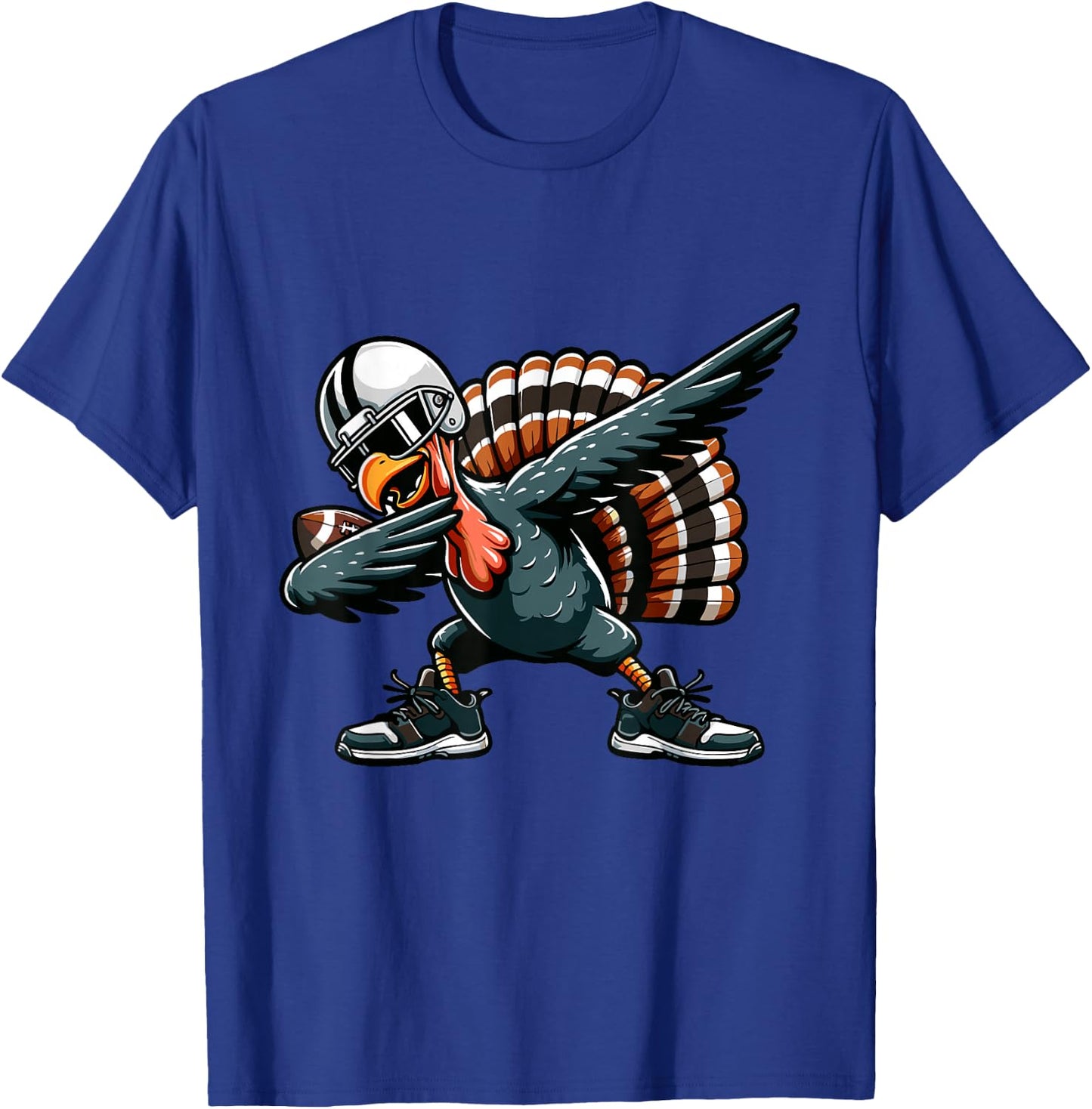Dabbing Turkey Bowl Football Kids Men Boys Thanksgiving T-Shirt - T-Shirt | Royal