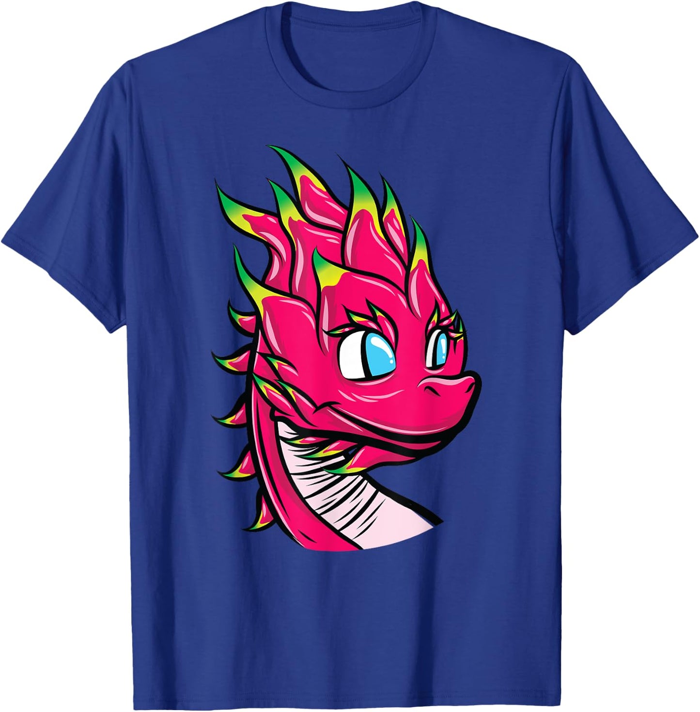 Cute Cartoon Pitaya Dragon Fruit with Dragon Head T-Shirt - T-Shirt | Royal