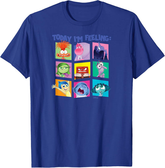Inside Out 2 - Today I'm Feeling Emotion Characters Grid T-Shirt - T-Shirt | Royal