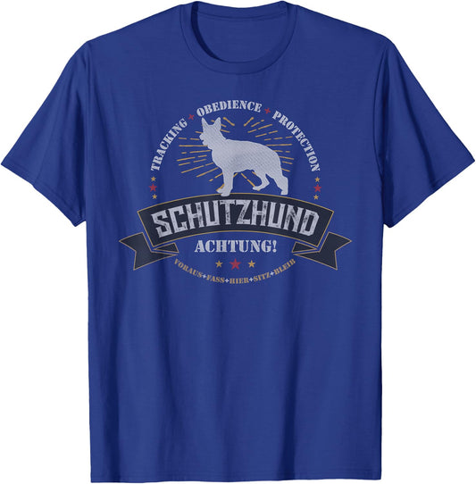 Schutzhund German Shepherd Hundesport Dog Training Handlers T-Shirt - T-Shirt | Royal