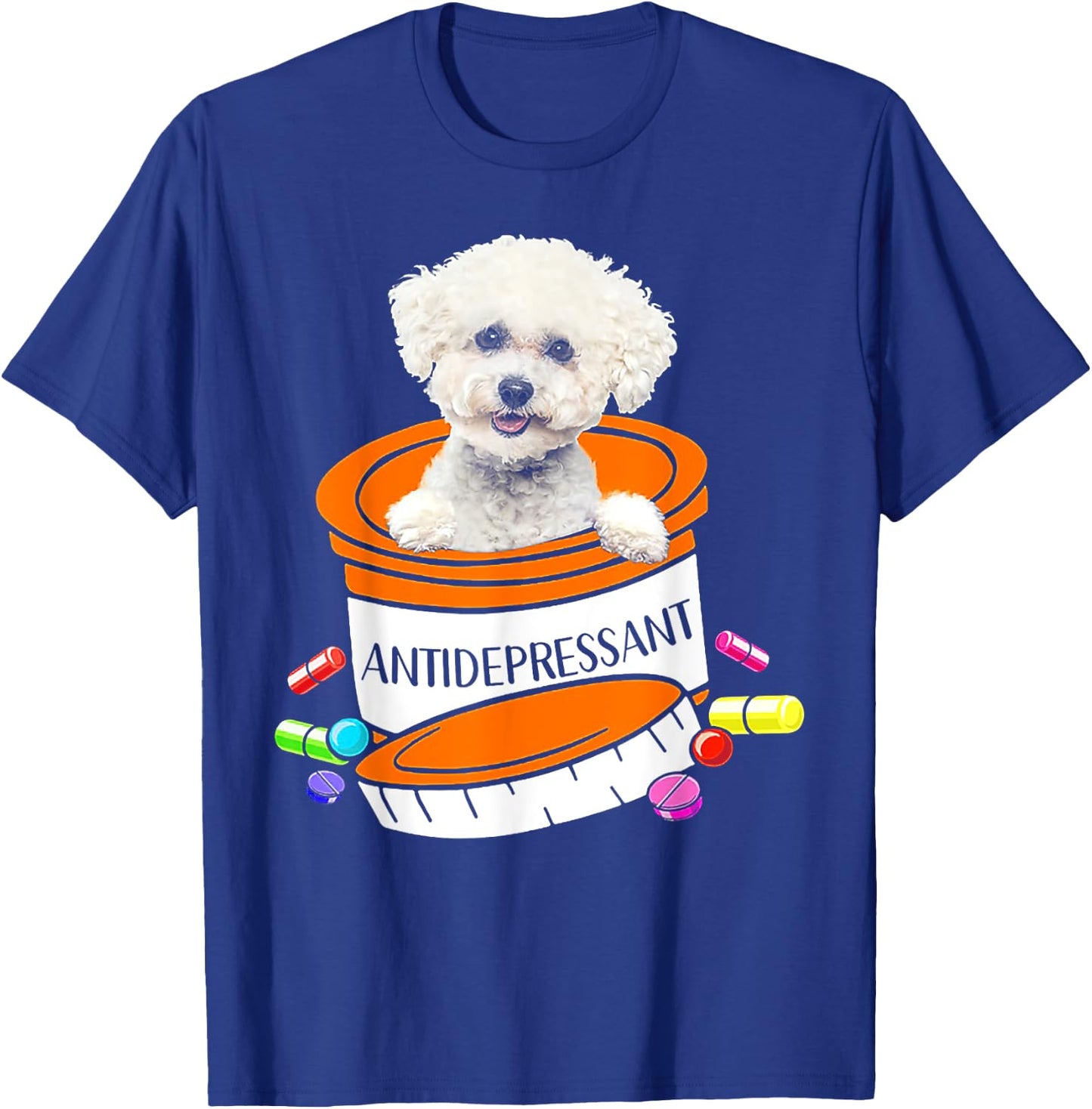 Bichon Frise antidepressant T-Shirt - T-Shirt | Royal
