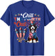 Chill The Fourth Out Costume 4th Of July Cute Bernedoodle T-Shirt - T-Shirt | Royal