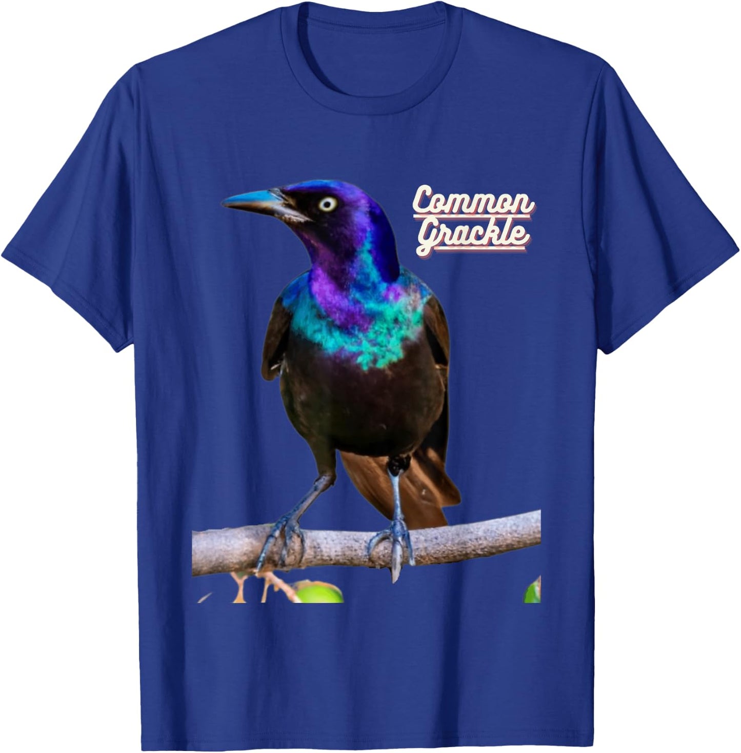 Common Grackle Bird Watchers Bird Lovers T-Shirt - T-Shirt | Royal