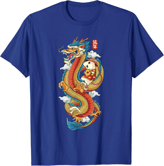 Chinese New Year Chinese Dragon Shirt Rat Riding Dragon T-Shirt - T-Shirt | Royal