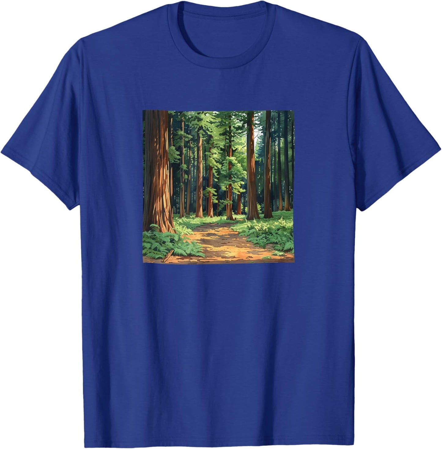 Redwood Trees Forest Graphic T-Shirt - T-Shirt | Royal