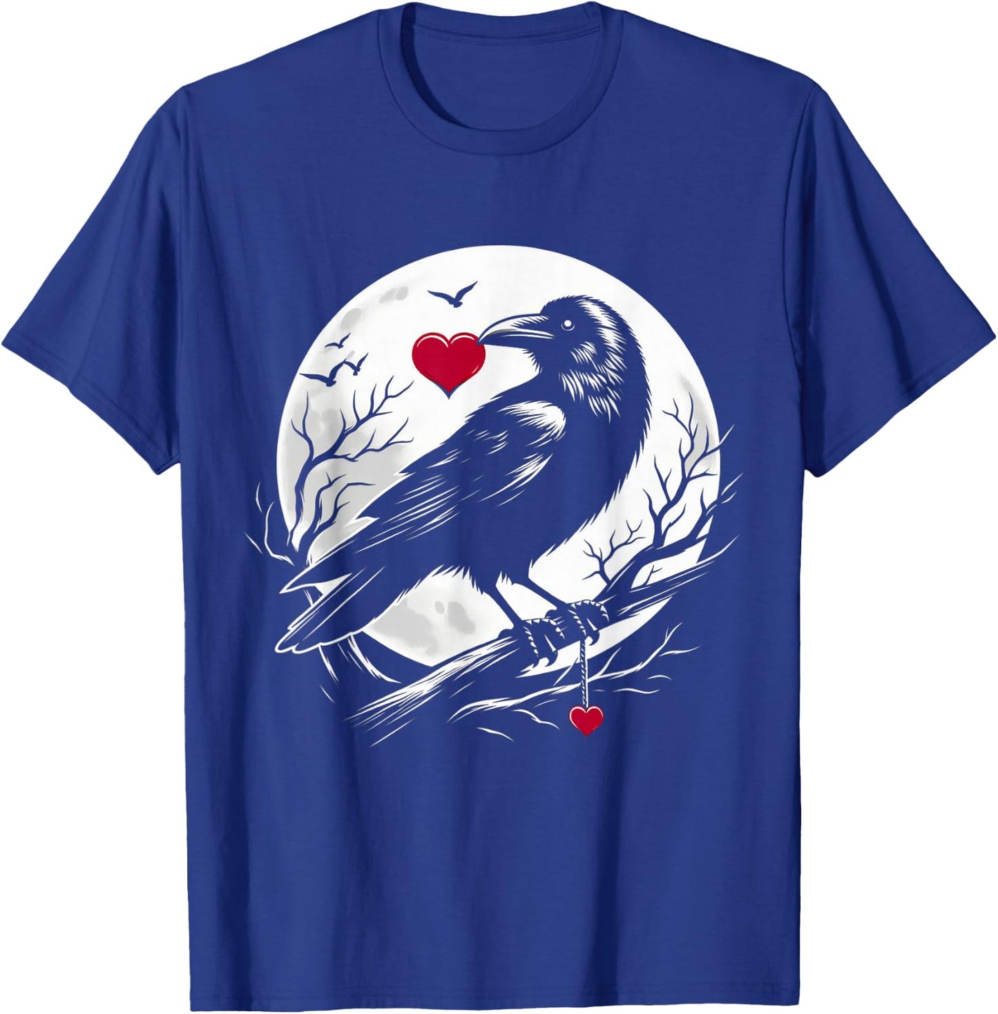 Goth Raven Heart - Dark Love - Gothic Valentines Day T-Shirt - T-Shirt | Royal