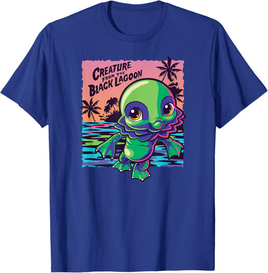 Universal Monsters Creature from the Black Lagoon Kawaii T-Shirt - T-Shirt | Royal