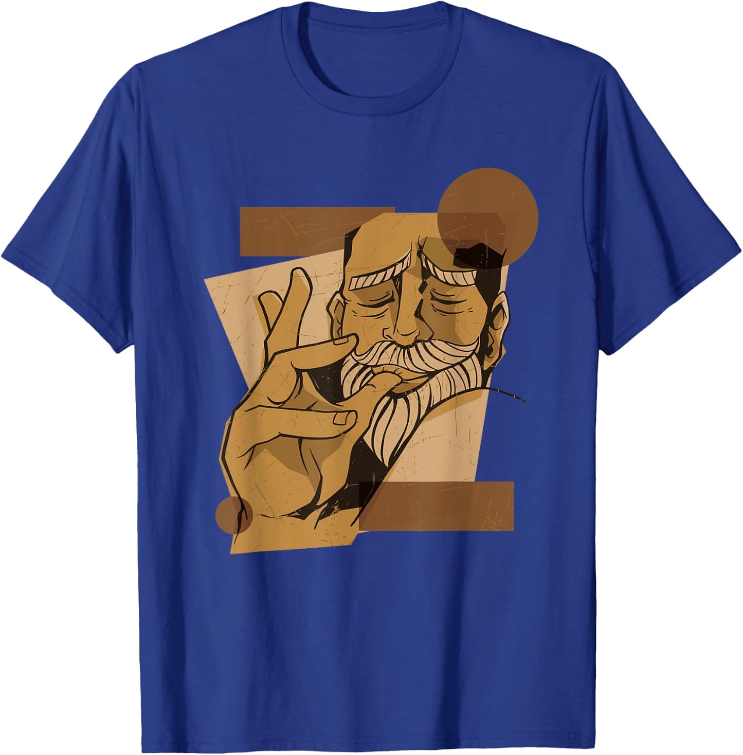 Man Licking Fingers Lick Food Delicious Cartoon T-Shirt - T-Shirt | Royal