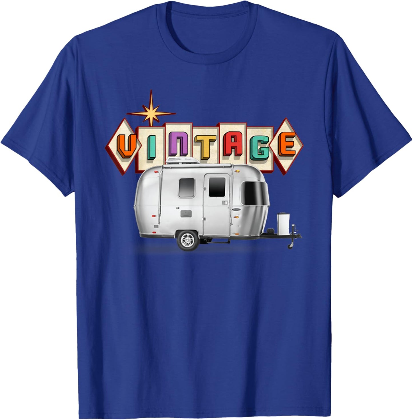 The perfect retro Airstream camping trailer . T-Shirt - T-Shirt | Royal