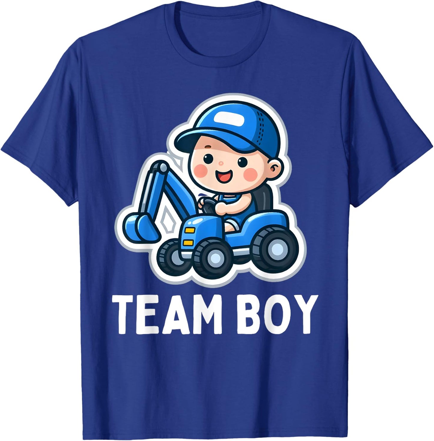 Gender Reveal Team Boy Blue Party Baby Announcement T-Shirt - T-Shirt | Royal
