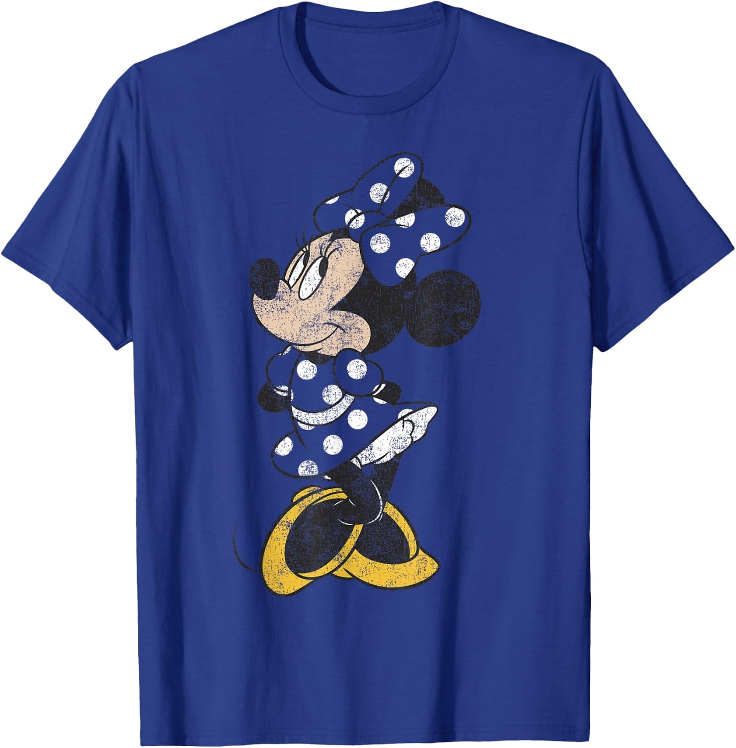 Disney Mickey and Friends Minnie Mouse Simple Distressed T-Shirt - T-Shirt | Royal