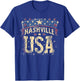 Nashville - USA 4th of July Retro American Flag Vintage T-Shirt - T-Shirt | Royal