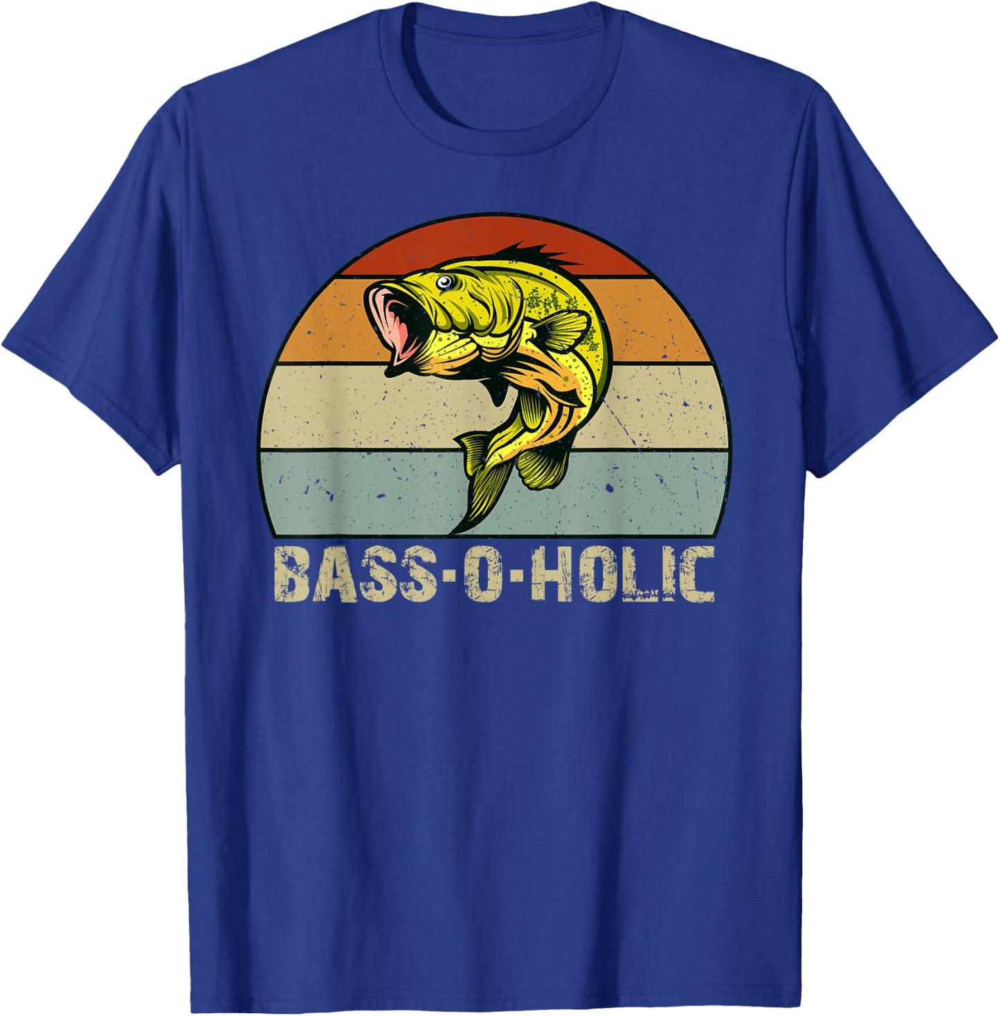 Bass-o-holic Addicted to Bass Fishing Gifts T-Shirt - T-Shirt | Royal
