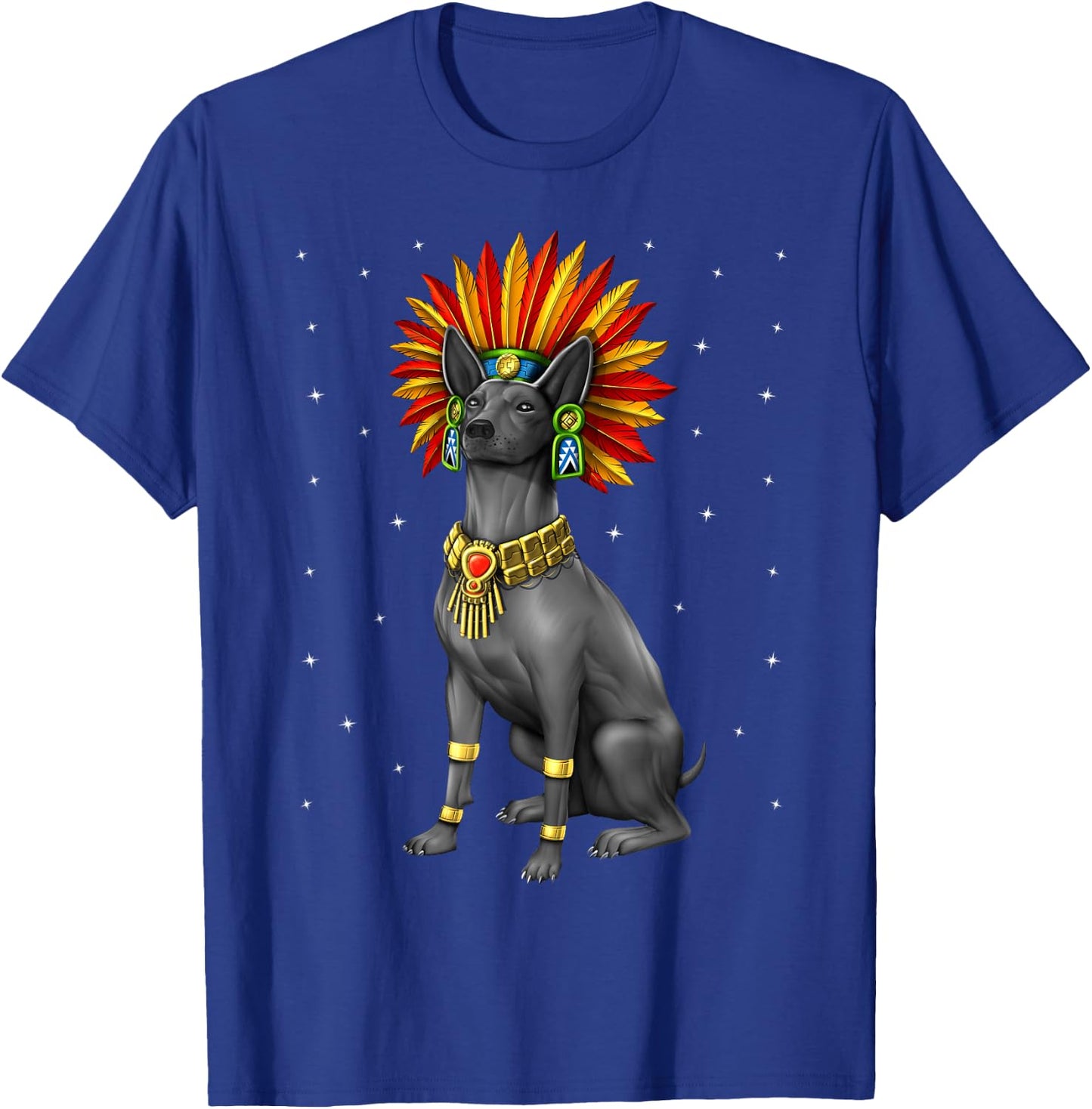 Aztec Xolo Dog Xoloitzcuintle T-Shirt - T-Shirt | Royal