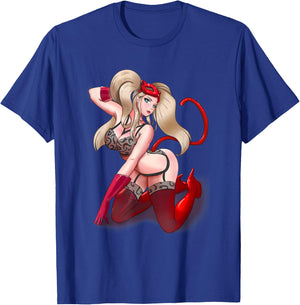 Sexy Hot kawaii Girl Cat Mask Anime Hentai Manga Sexy Adult T-Shirt - T-Shirt | Royal