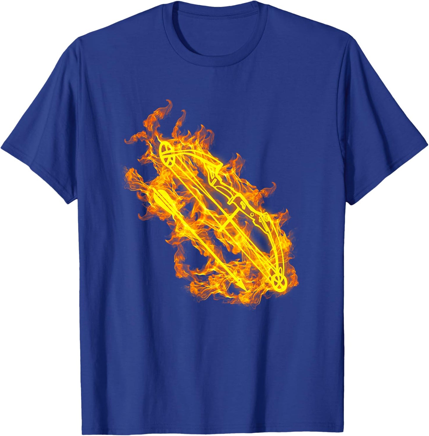 Fire Archery Bow And Arrow Flaming Archer T-Shirt - T-Shirt | Royal