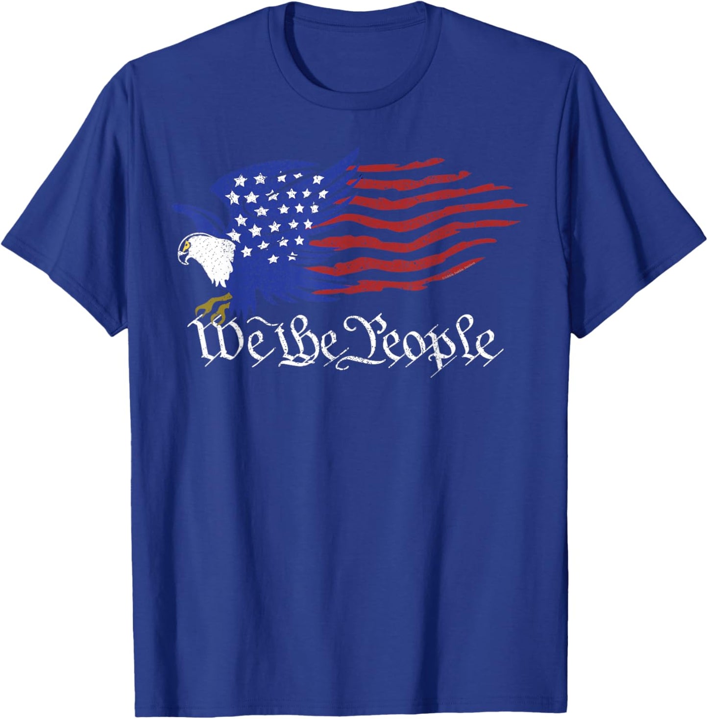 Patriotic Grunge USA Flag Eagle We the People 4th of July T-Shirt - T-Shirt | Royal