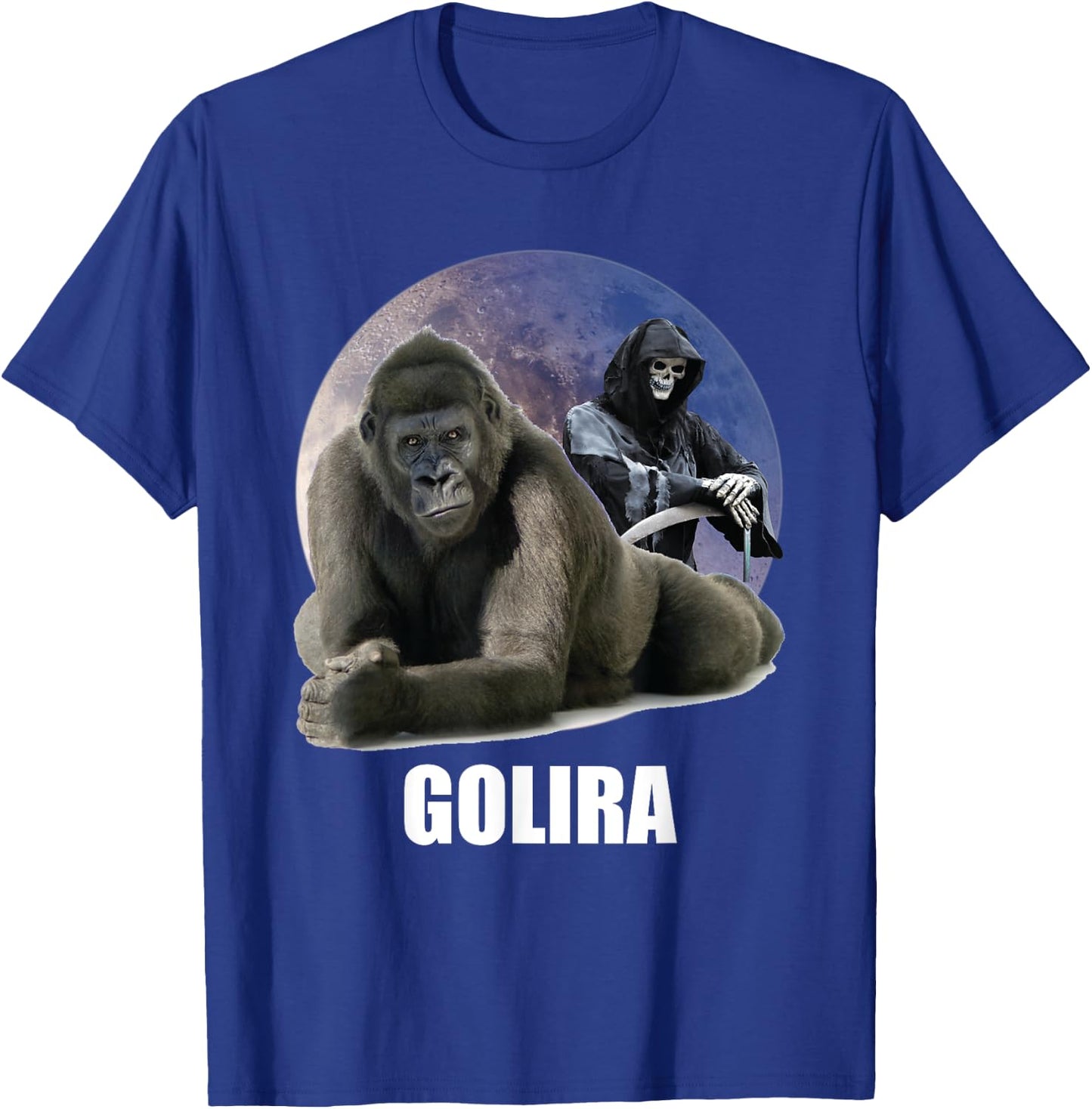 Ironic Gorilla Cringe Weird Silly Odd Sarcastic Dumb Meme T-Shirt - T-Shirt | Royal