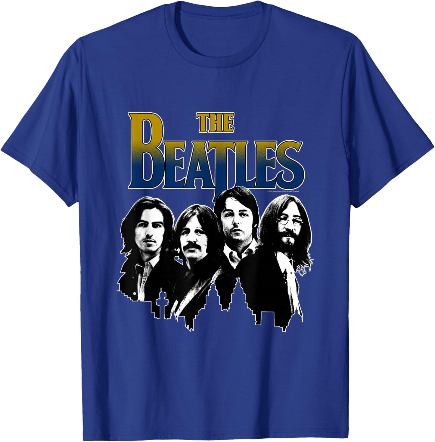 The Beatles Black and White Skyline T-Shirt - T-Shirt | Royal