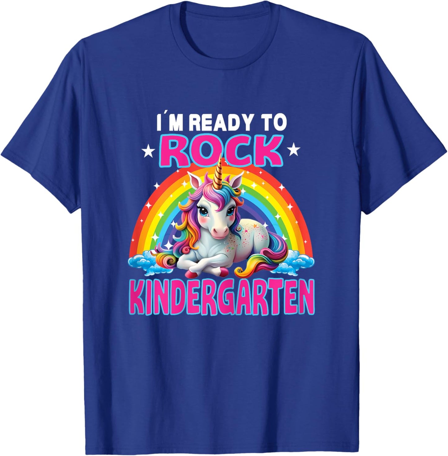 Rock Kindergarten Back To School gift girls Dabbing Unicorn T-Shirt - T-Shirt | Royal
