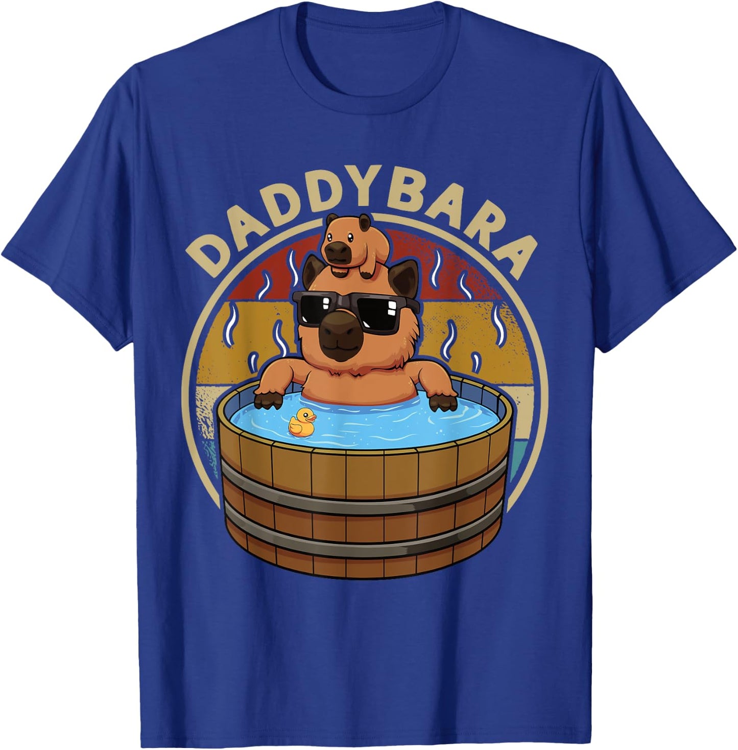 Capybara Daddy Funny Capybara Dad Father's Day T-Shirt - T-Shirt | Royal
