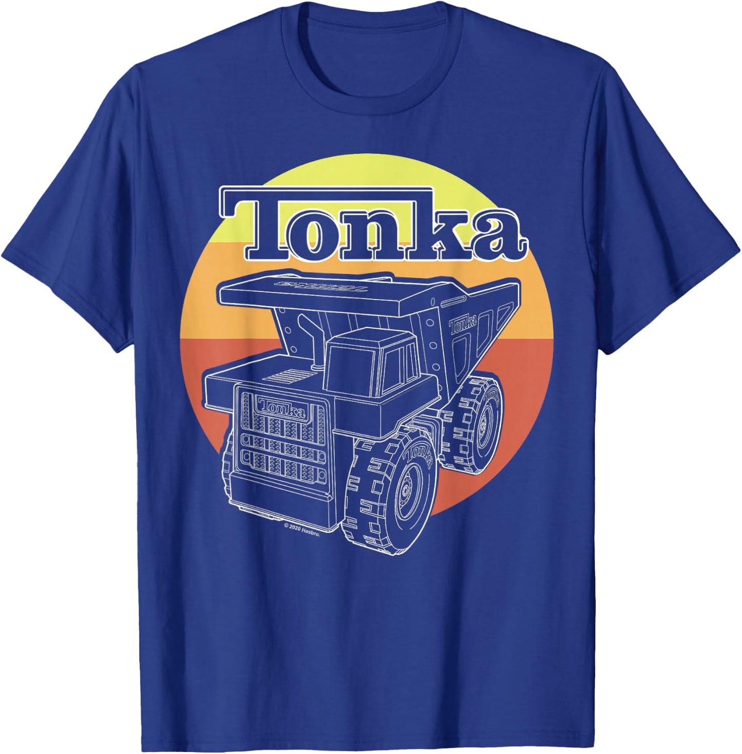 Tonka Retro Sunset Stripe Vintage Truck Logo T-Shirt - T-Shirt | Royal