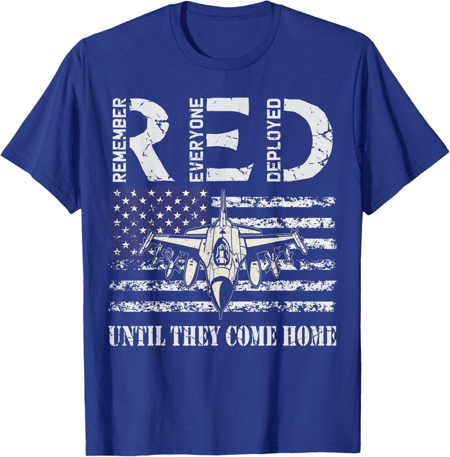 RED Friday Military Shirts Air Force USAF US Flag Veteran T-Shirt - T-Shirt | Royal